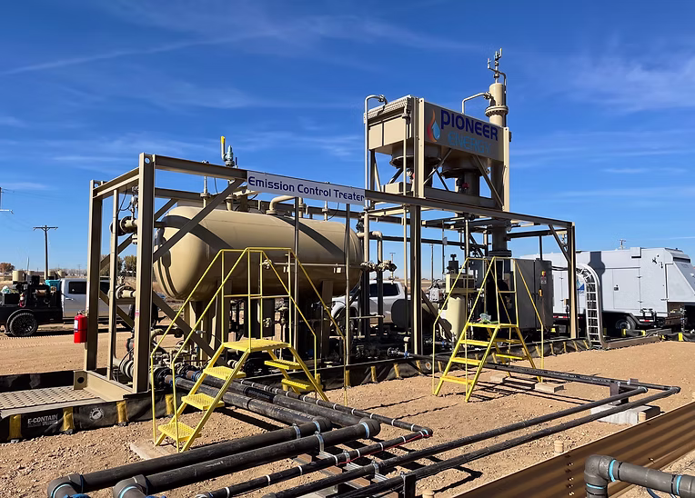 Pioneer Energy Vapor Pressure Treater crude oil stabilization system for upstream production facilities